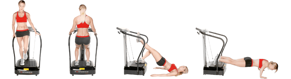 Confidence Fitness Whole Body Vibration Plate Trainer Machine with Arm  Straps 641113621302