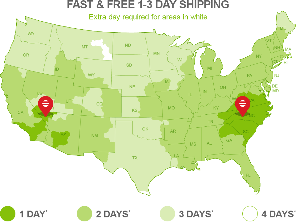 Fast Free 1-3 Day Shipping